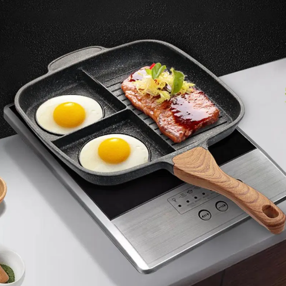 Nookivo 3-in-1 Nonstick Divided Frying Pan